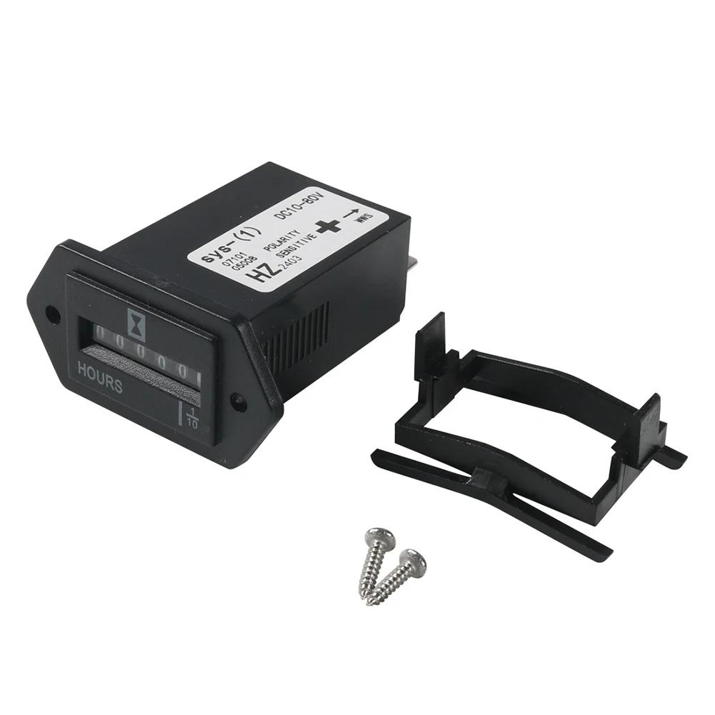 

DC 10-80V генератор герметичный счетчик моточасов механический счетчик моточасов таймер для дизельного бензинового двигателя генератор лодка чёрный