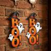 Gothic Ghost Witch Hat Door Hanger Wooden Ghost Hanging Sign  Halloween Party
