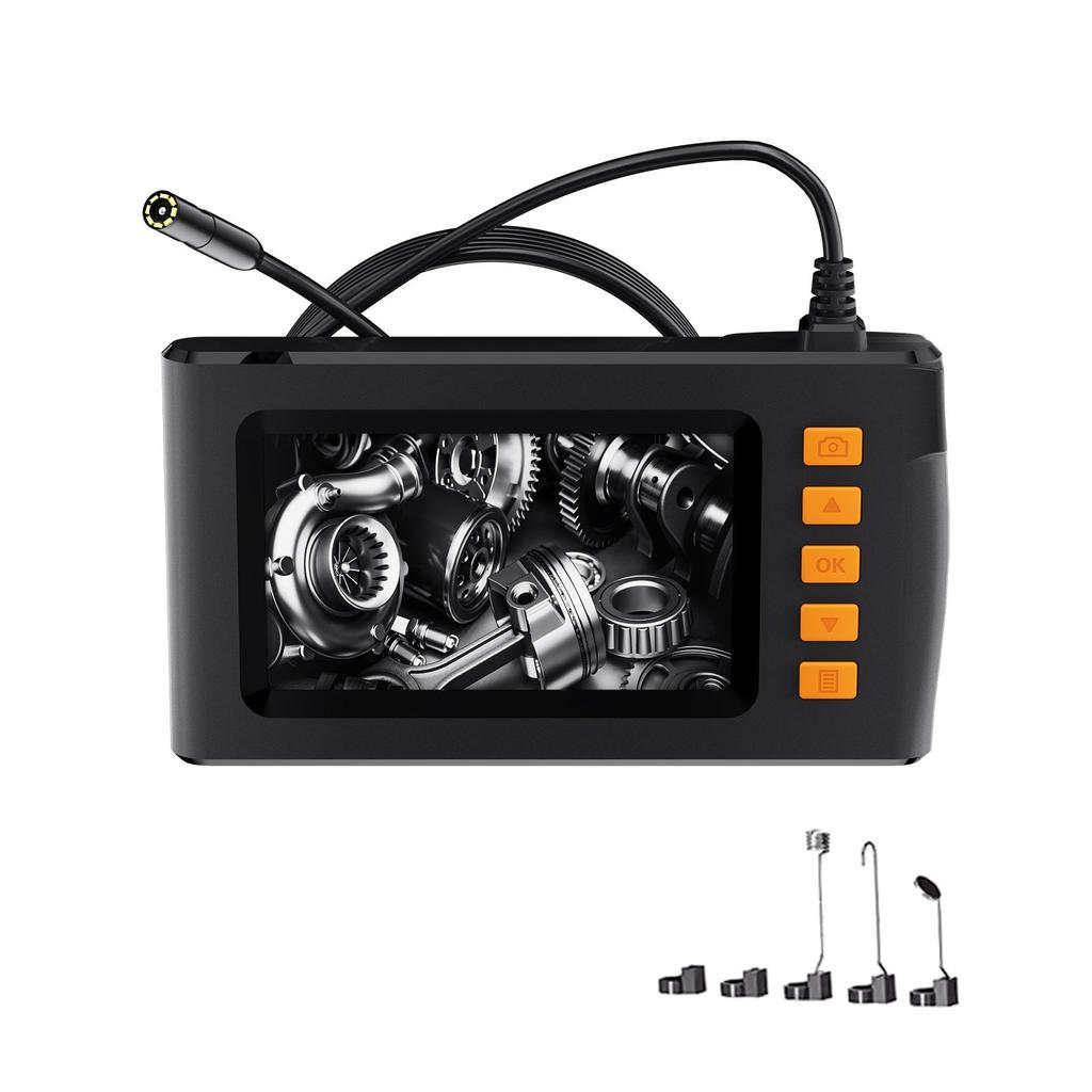 Endoskopkamera mit Licht, HD 1080P-Endoskop mit 4,3-Zoll-LCD-Bildschirm, 8 LED-Leuchten, IP67 wasserdicht