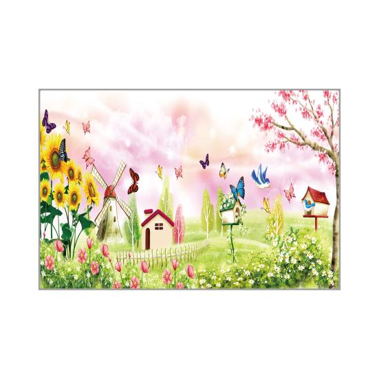 Kitchen Oil Proof Wall Stickers Flowers/Fruits/Green Leaves Waterproof Backsplash Wall Protector Film Removable Tile Decal for Cupboard