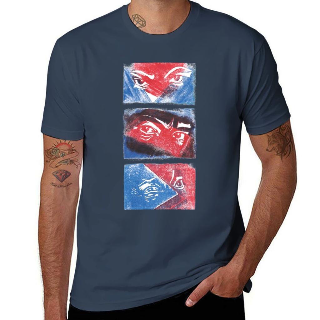 Orson Welles Eyes Triptych TShirt Worker Basic Short Sleeve Tee