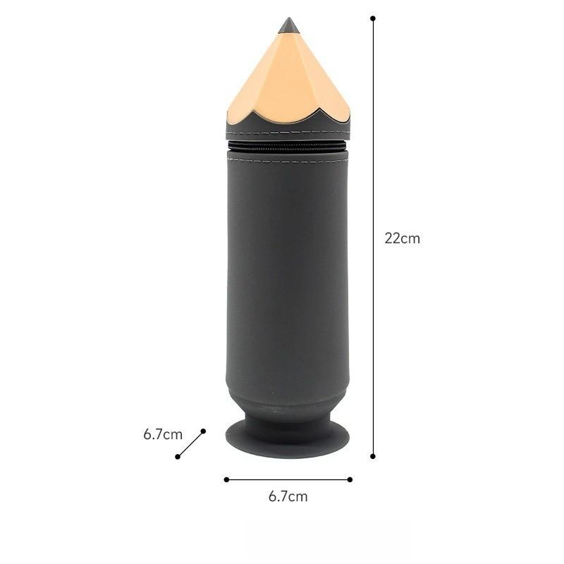 

Creative Silicone Pencil Case Large Capacity Dirt Resistant with Suction Cup Pencil Case Student Stationery серый