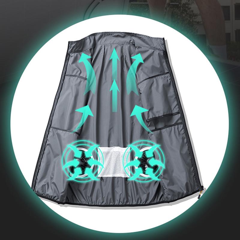 Summer Cooling Air-Conditioned Vest with Fan for Outdoor Heatstroke Prevention