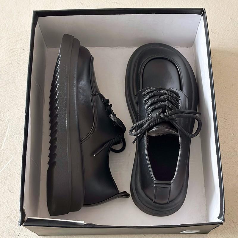 Female Shoes on Sale 2025 New Lace Up Women's Pumps Autumn Round Toe Solid Mary Jane Mid Heel Water Proof Dress Work Loafers