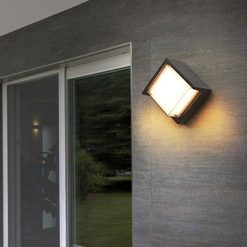 Außenwandleuchte Modern Wasserdicht IP54 Veranda Balkon Terrasse Lampe Wandleuchte Garten Aluminium Heimdekor Wandleuchte