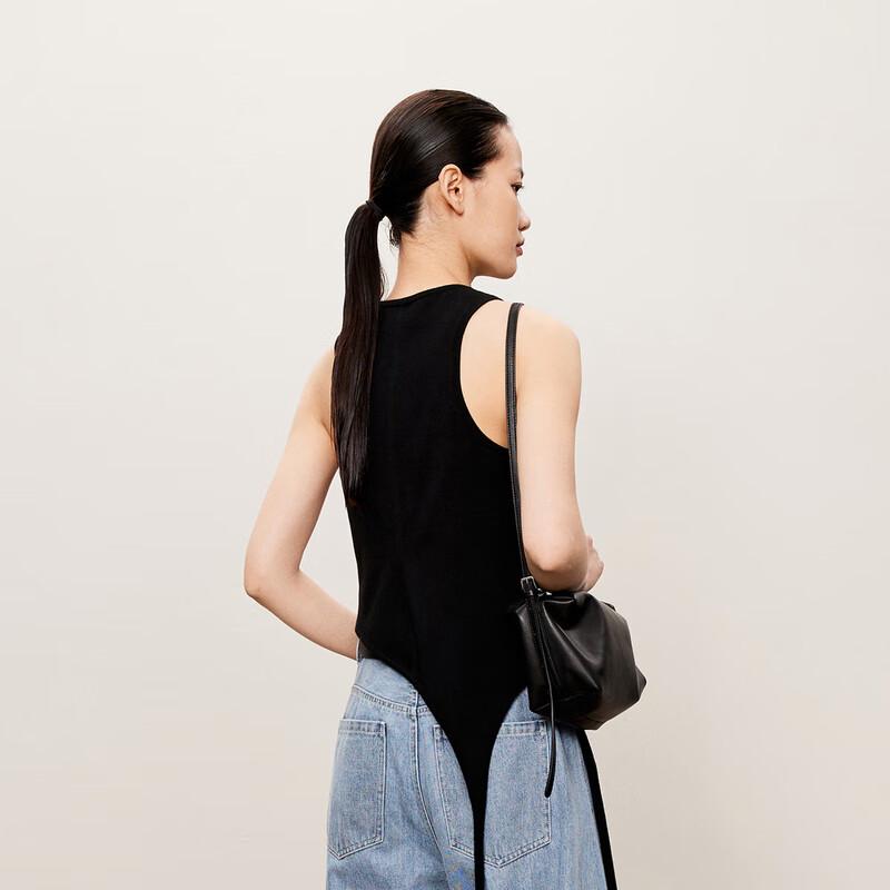 LESS Women's Merino Wool Knit Vest Top