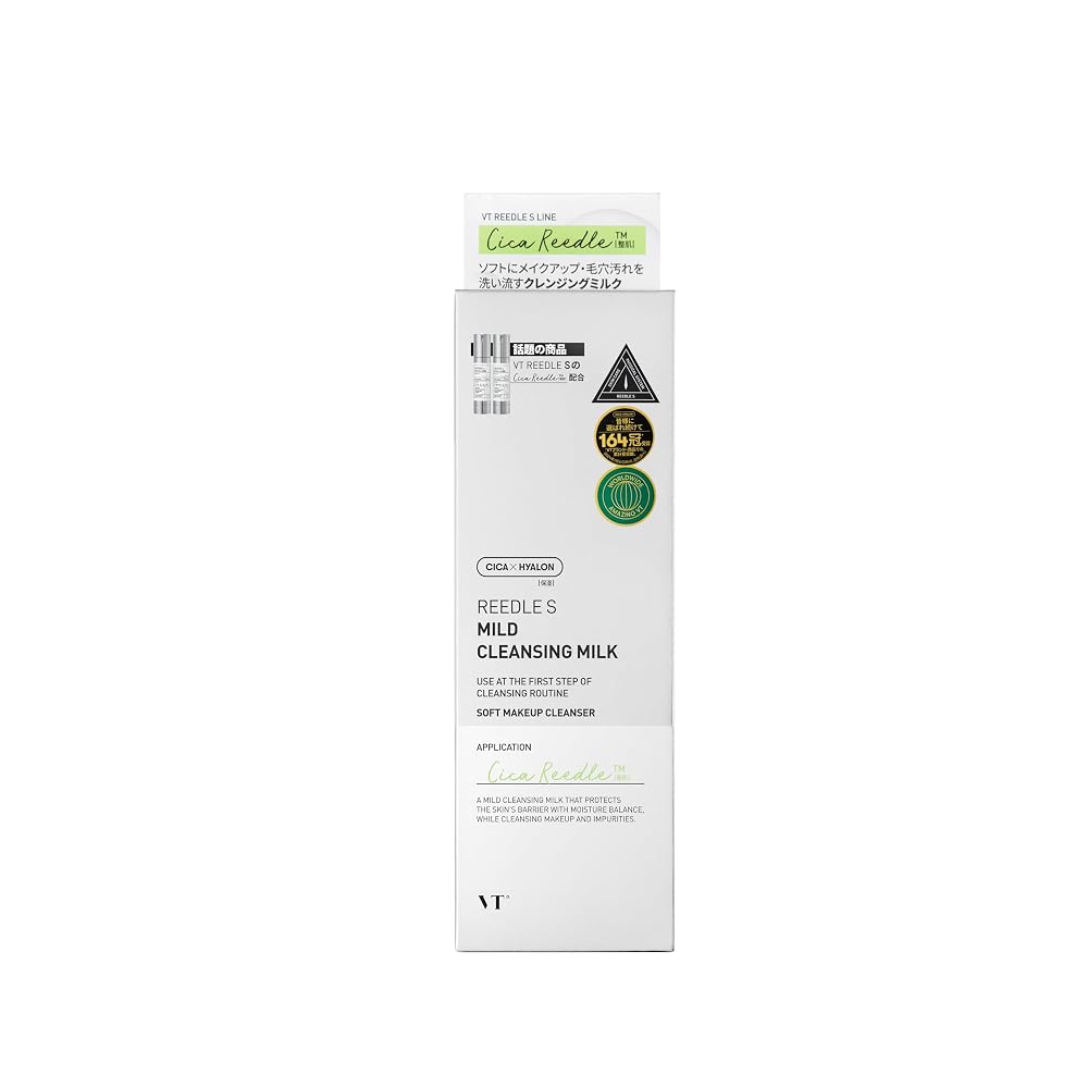 VTCOSMETICS Reedle S Mild Cleansing Milk 200ml Makeup Remover, Pore Care, Firming, Skincare, CICA,