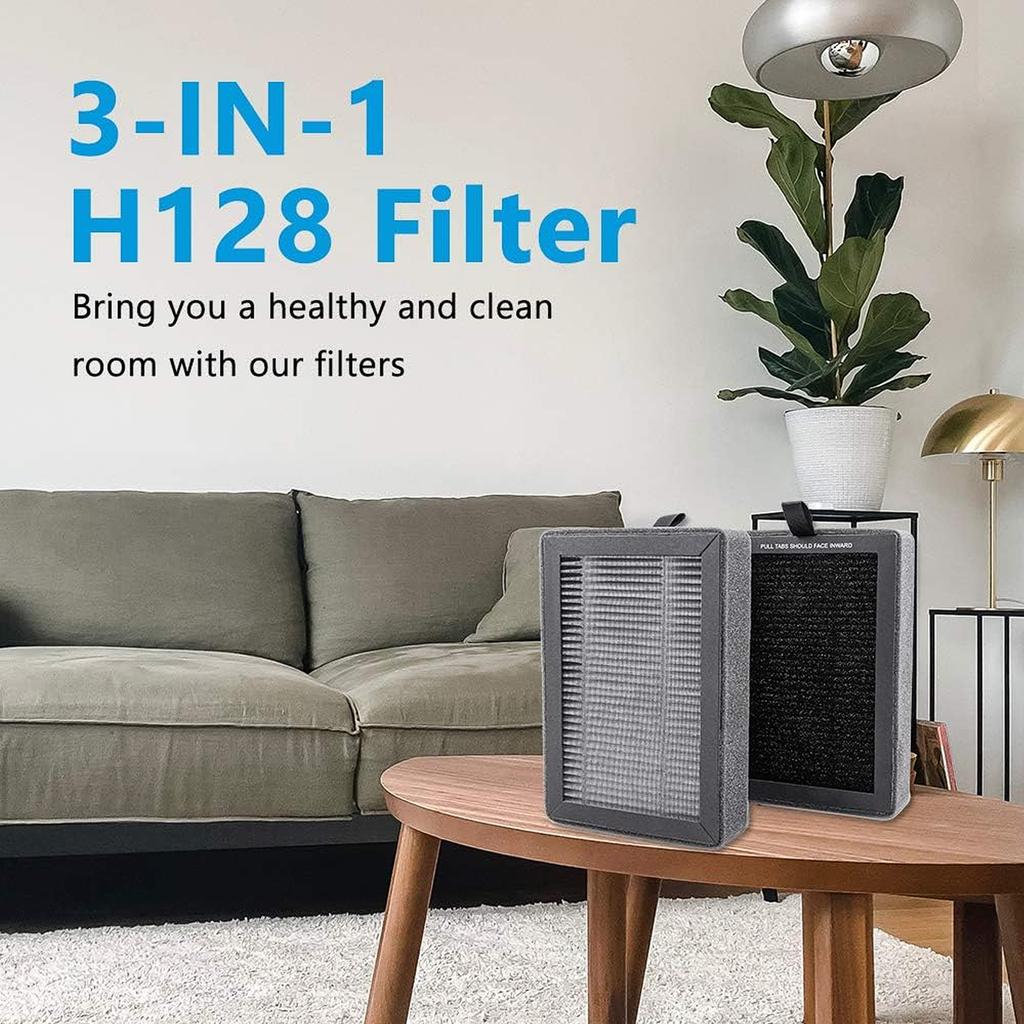 Pack of 4 HEPA Filter Cartridges Quality Filtration Air Purifier Filter Replacement Filter Plastic Air Cleaners Filter