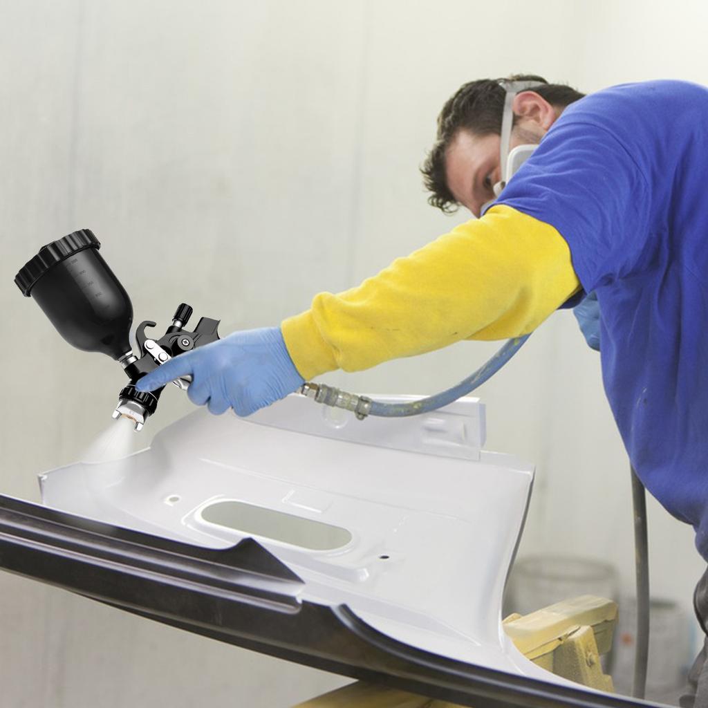 Professional Pneumatic Spray Gun with Adapter Car Aerograph Spraying Gun High Atomization Sprayer for Car Painting and Repair