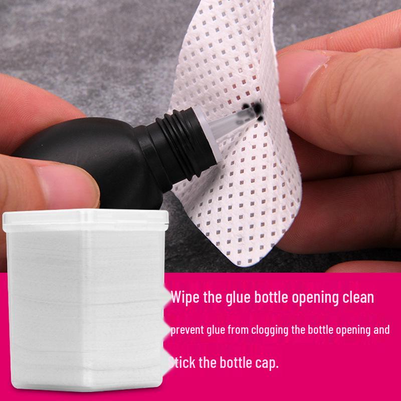 

Eyelash Glue Bottle Cleaning Pads - Anti-Clogging, No Residue, Cotton Wipes