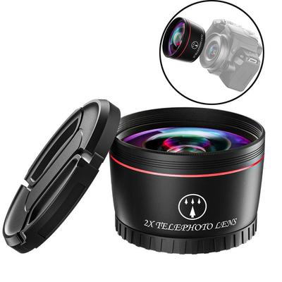 2x Telephoto Camera Lens Kit,aluminum Alloy Dslr Camera Lens, Suitable For 58mm Interface Cameras