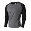 Men's Color Block Sleeve Sweatshirt, Crewneck Pullover Long Sleeve Sweatshirt, Casual Winter Top