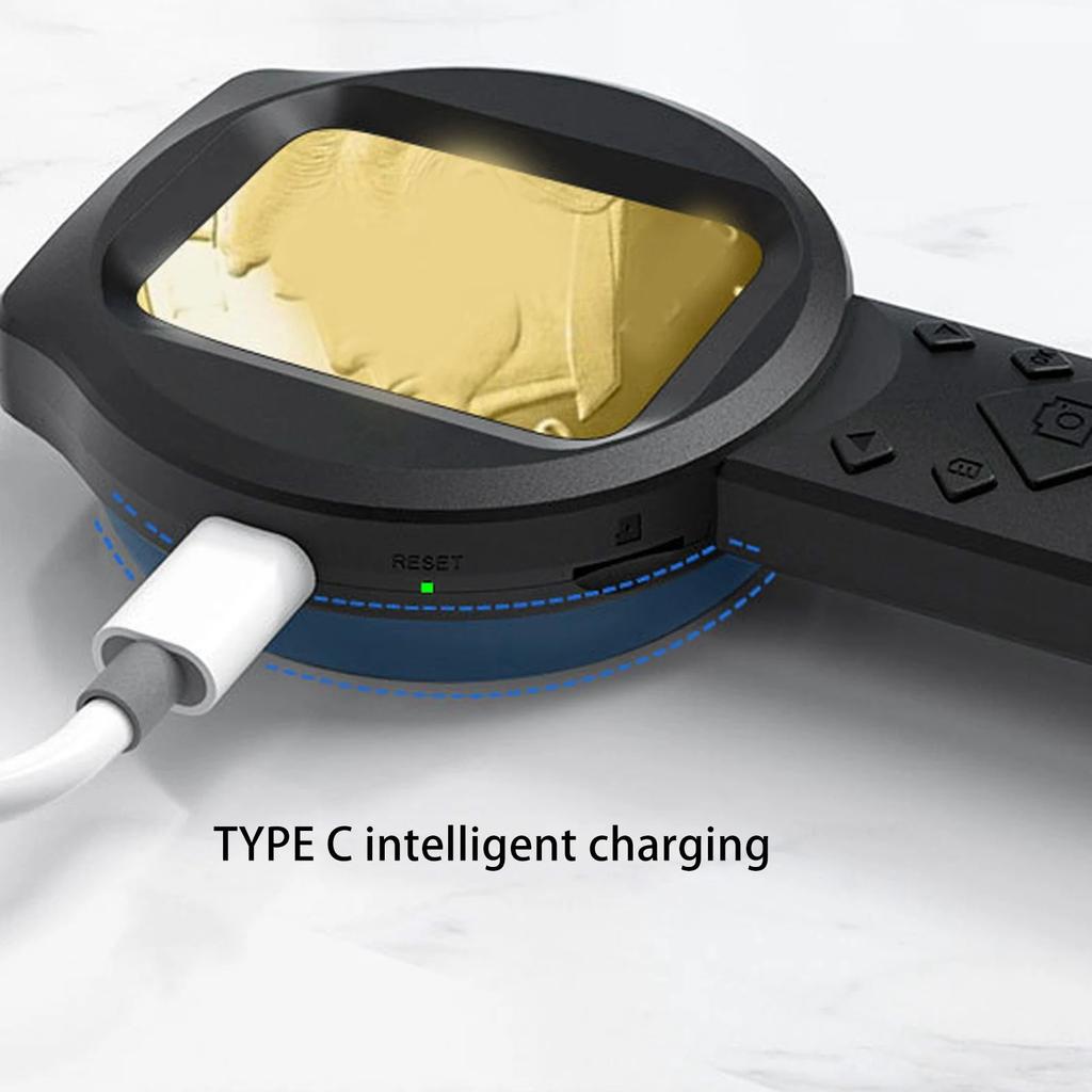 1000X Magnifying Glass Handheld Digital Magnifier Eye Protecting Ergonomic 12 Languages with Data Cable for Industrial Electron