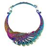 Ethnic Collar Choker Necklace Charming Multicolor Laser Jewelry Chinese Peacock Dragon Maxi Necklaces Statement Necklace