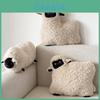 Cuscino Peluche a Forma di Pecora con Motivo Ricamato per Arredamento Casa Camera da Letto Divano Salotto