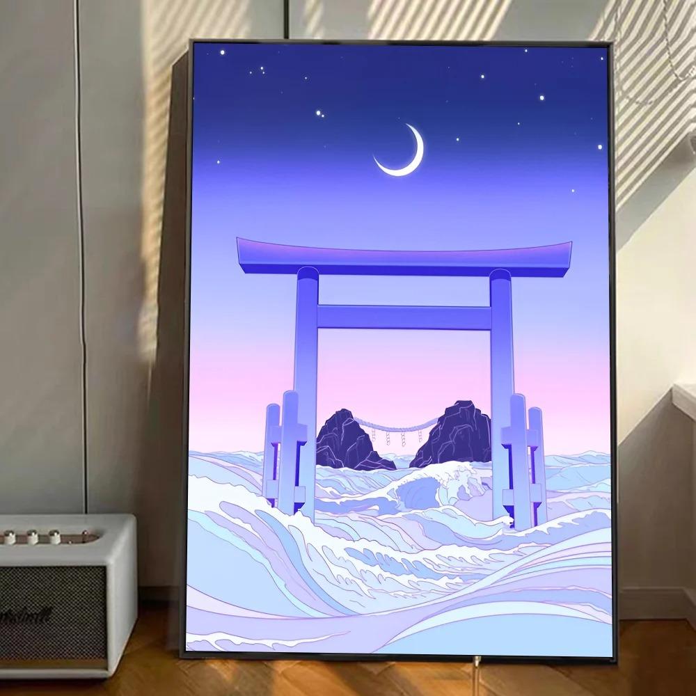 Sonnenuntergang Spaziergang IN DER STADT Poster Gute Qualität Drucke Und Poster Vintage Zimmer Leinwandgemälde Heim Bar Café Dekor Ästhetische Kunst