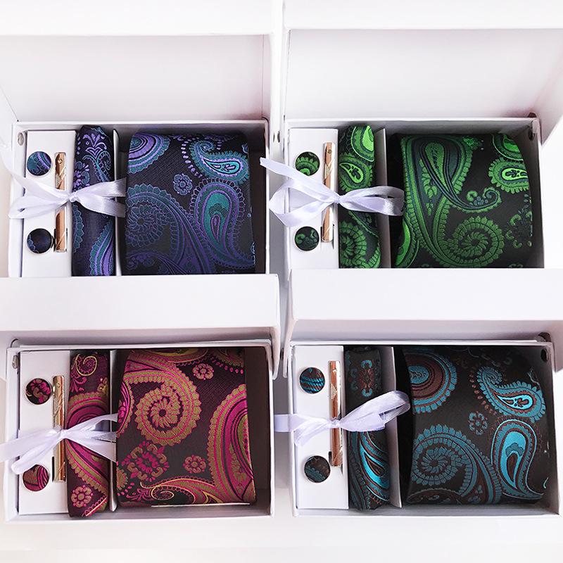 Polyester Business Executive Men'S Tie 6-Piece Gift Box Tie