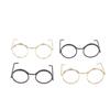 10Pcs Retro Mini Metal Round Doll Glasses Frame Lensless Miniature Eyewear Great For Plush Doll Decoration Accessories