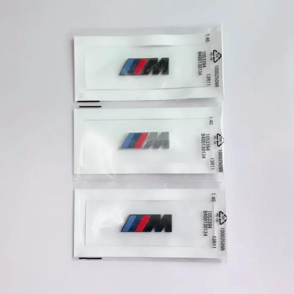HINB3 3D ABS M Logo Car Body Side Badge Body Rear Trunk Decor Sticker Car Modification Accessorie For All BMW M Power X1 X3 X5 X7 E71