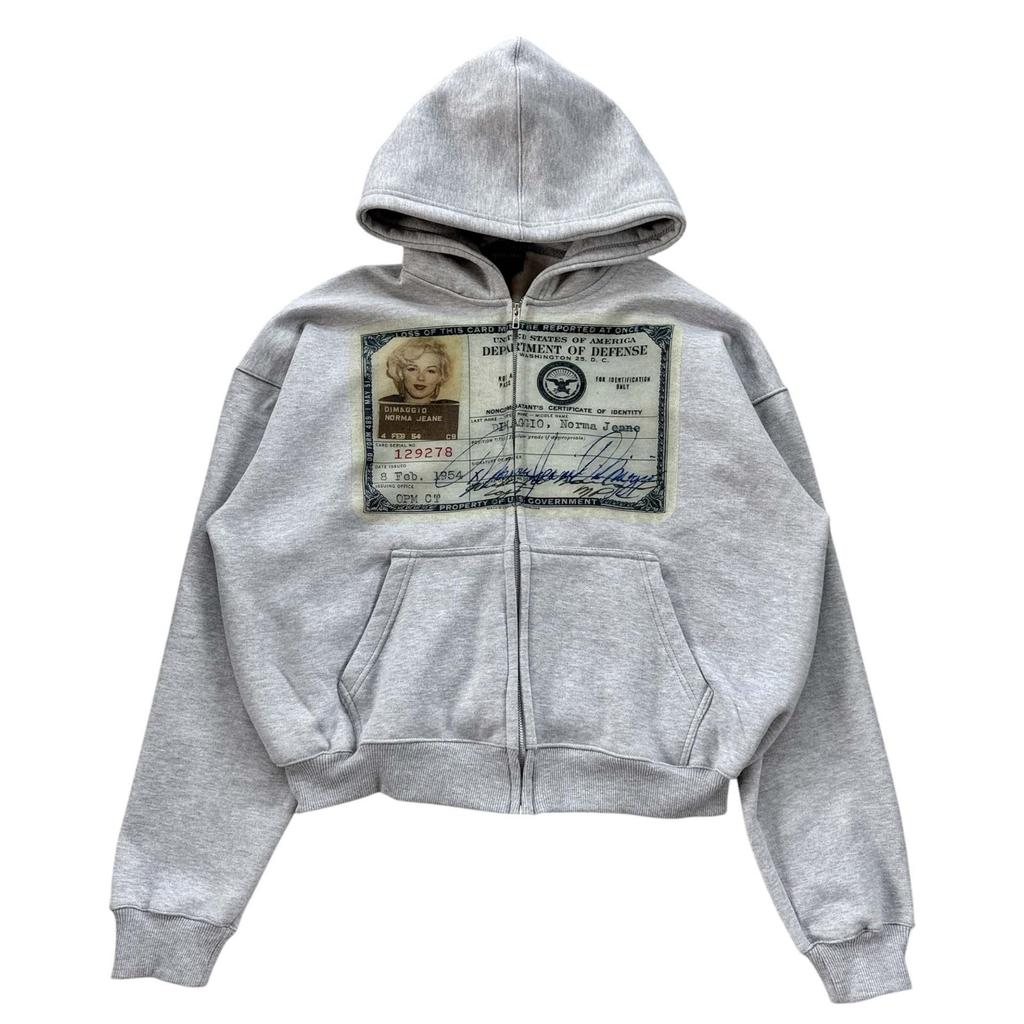 Felpa con cerniera unisex - Stile europeo americano 2025, Design con stampa a caldo