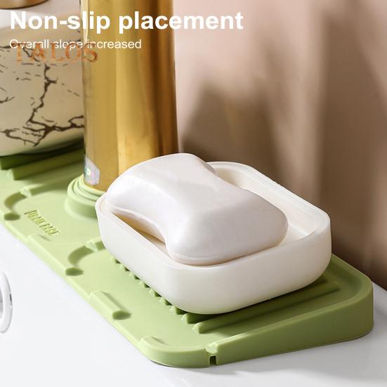 Silikonová podložka pod kohoutek Rychleschnoucí podložka s integrovaným odkapávacím táckem Snadno čistitelná ochrana proti stříkající vodě pro organizér do koupelny a kuchyně