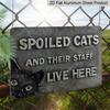 2D Flat 1pc Vintage Pet Welcome Aluminum Wall Sign (8 Inches X 12 Inches) Fun Wall Decor Sign Display, Cat Decoration, Cute Cat Decor, Letter Design