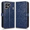 For TECNO Pova 7 5G Wallet Case Dot Pattern Imprint PU Leather Phone Cover with Wrist Strap