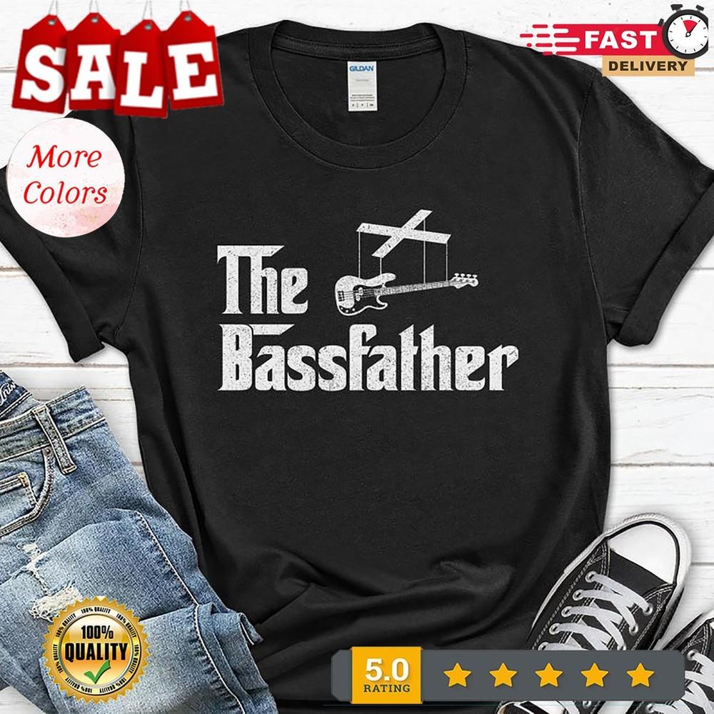 

Футболка для тата-бас-гітариста для чоловіків, футболка «Bassfather» для музиканта, Любов до гітари... L