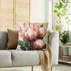 Double Sided Vintage Oil Painting Protea Pillow Cover Boho Floral King Protea Print Soft Throw Pillow Case For Home Decor Gift