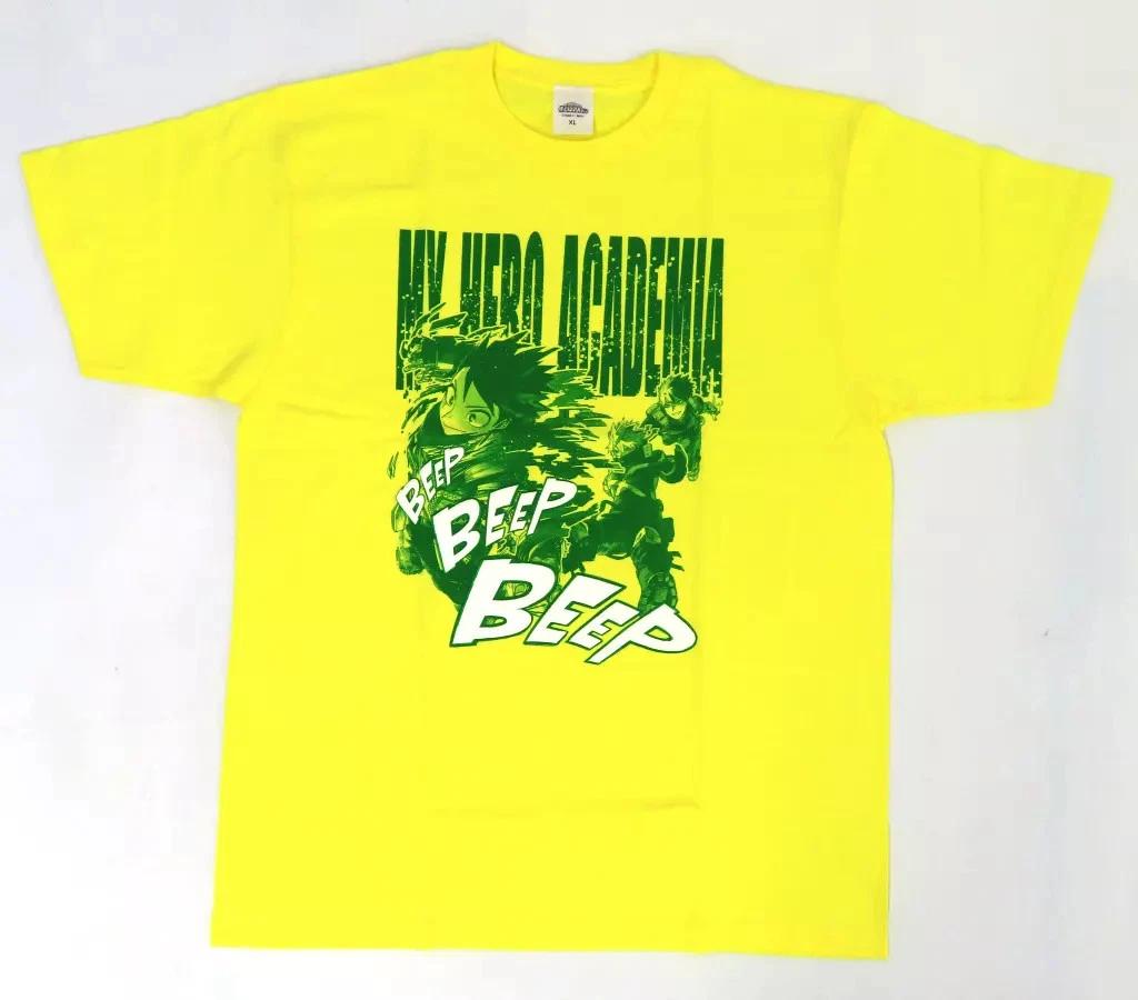 

Izuku Midoriya Katsuki Bakugo Shoto Todoroki Foamed Print T-shirt Yellow XL S