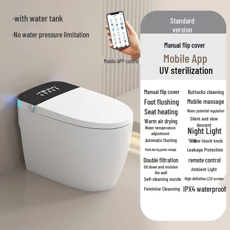 Smart One-Piece Automatic Toilet with Foam Shield, Instant Heating & Multifunctional Features for Hotel Use