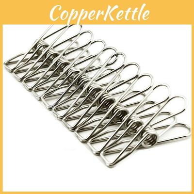 Kompakte und stilvolle 20x Wäscheklammern aus Edelstahl für den Mehrzweck-Haushalts- und Bürogebrauch