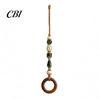 Anello Decorativo Appeso per Organizer, AppendiAsciugamani con Perline e Anello in Legno, Supporto da Parete Multi-Colore Boho, Raffinata Manina in Legno senza Foratura, Portautensili da Fattoria