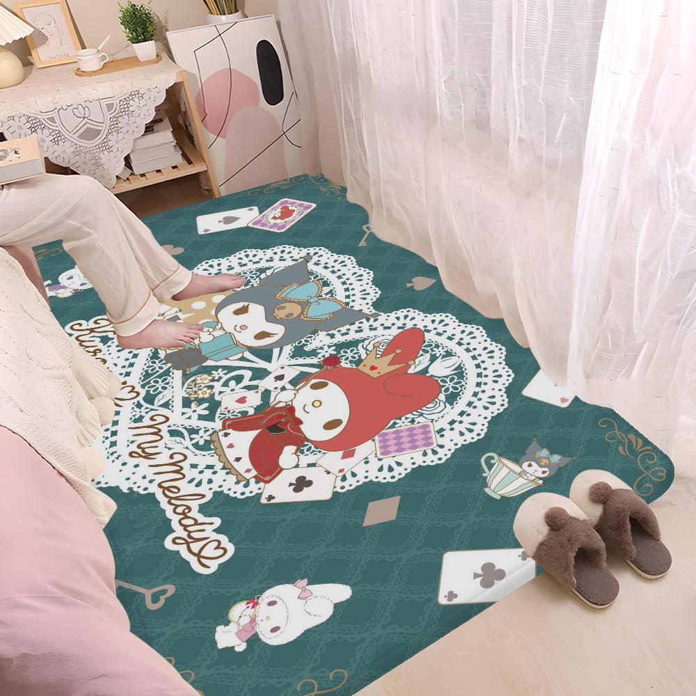 Cartoon K-KuromiS Fußmatte Nordischer Stil Schlafzimmer Wohnzimmer Fußmatte Zuhause Balkon Rutschfest Alfombra