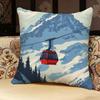 Ski Resort Prop Pillow Case Pillowcase, Double-sided Printed, Sofa Cushion, Bedroom Headboard Pillow