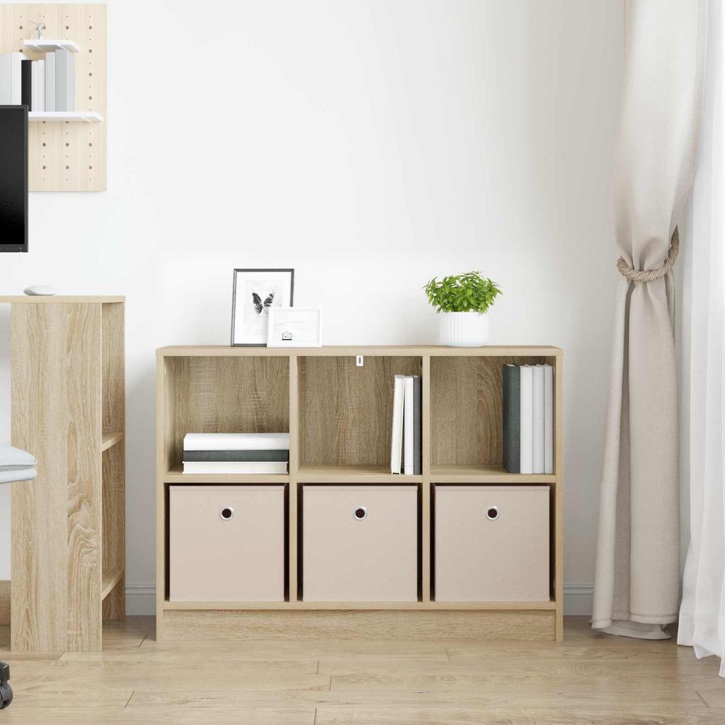 Sideboard with Drawers Sonoma Oak 88.5 X 27.5 X 63.5 Cm