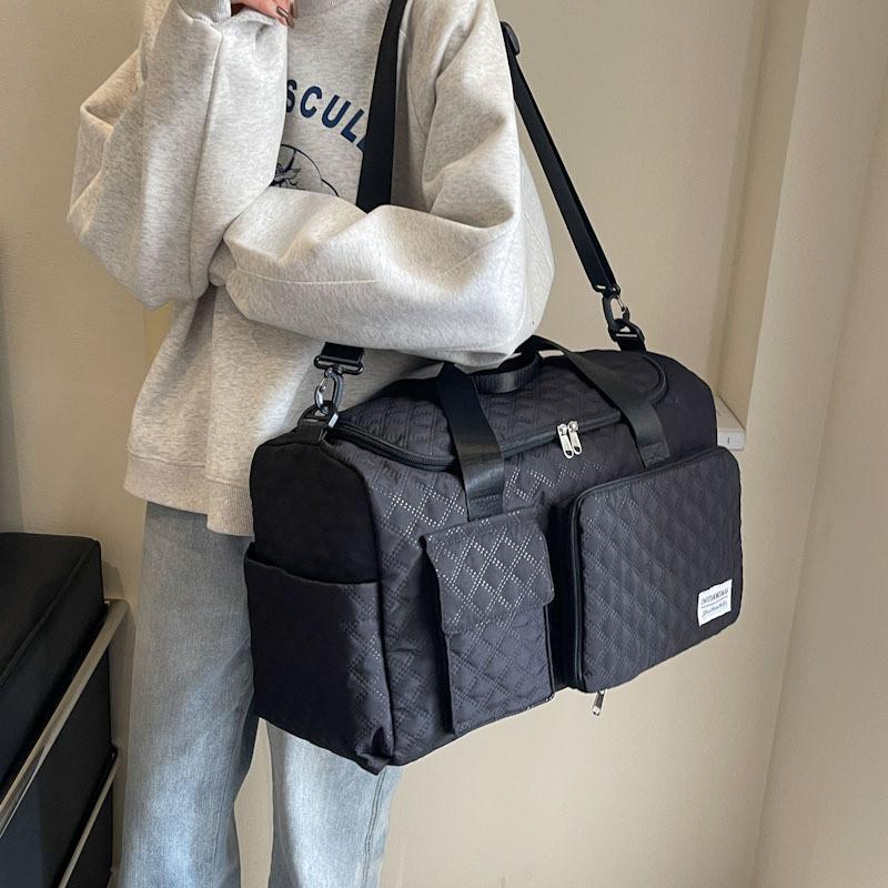 Large Capacity Lightweight Nylon Travel Bag With Shoe Compartment For