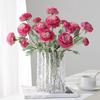 Artificial Silk Rose Flowers Elegant Peony Fake Flowers Plants Persian Ranunculus Bouquet Asian Buttercup Home Wedding Decor