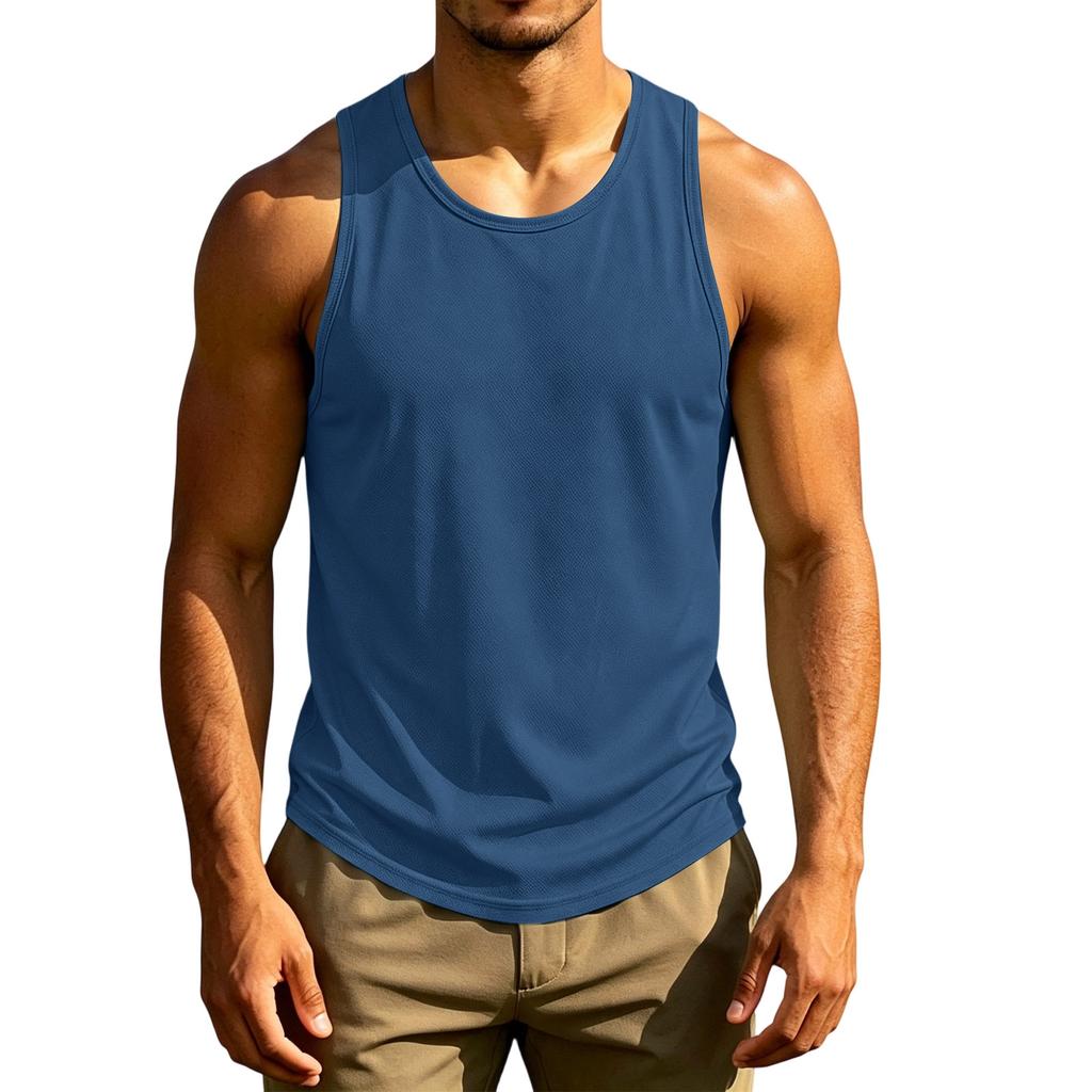 Men's Sleeveless Tank Top Lightweight Athletic Fitness Quick Dry Breathable Muscle Shirt Summer Workout Gym Vest
