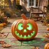 Indoor Party Props LED Halloween Pumpkin Light, Light Up Jack O Lantern Decor, Color Retro Ornaments Gradient Glowing Lamp for Yard Porch Window