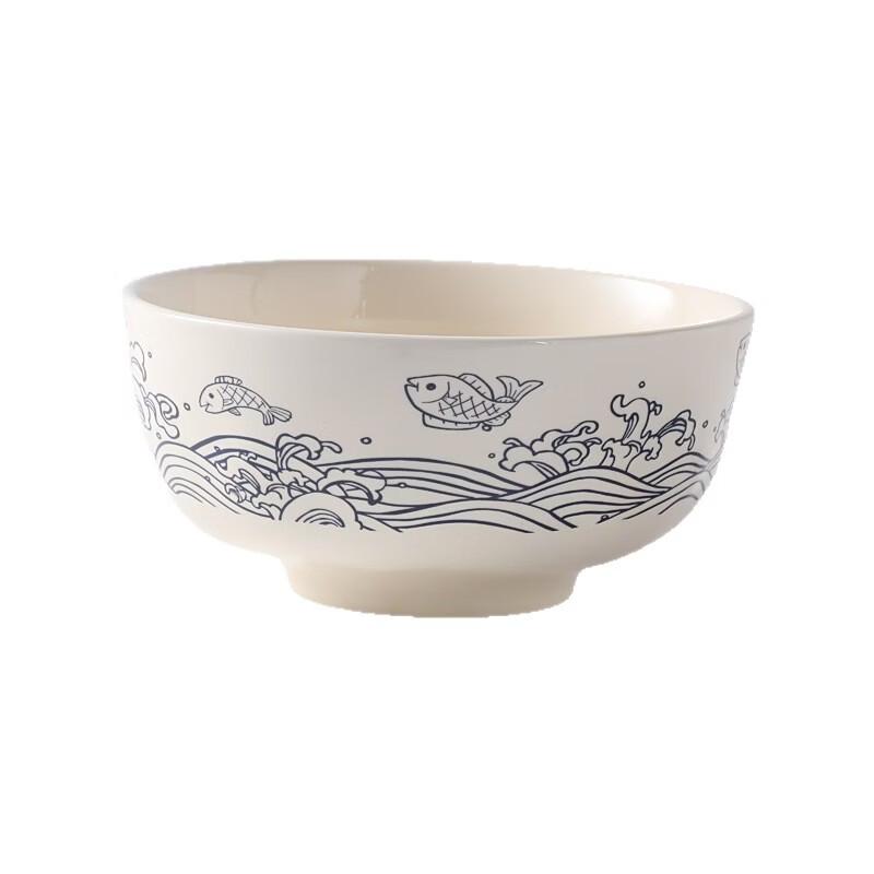 

Zhi Shi Chinese Style 11.75-inch Hand-Pinched Ceramic Fish Serving Plate