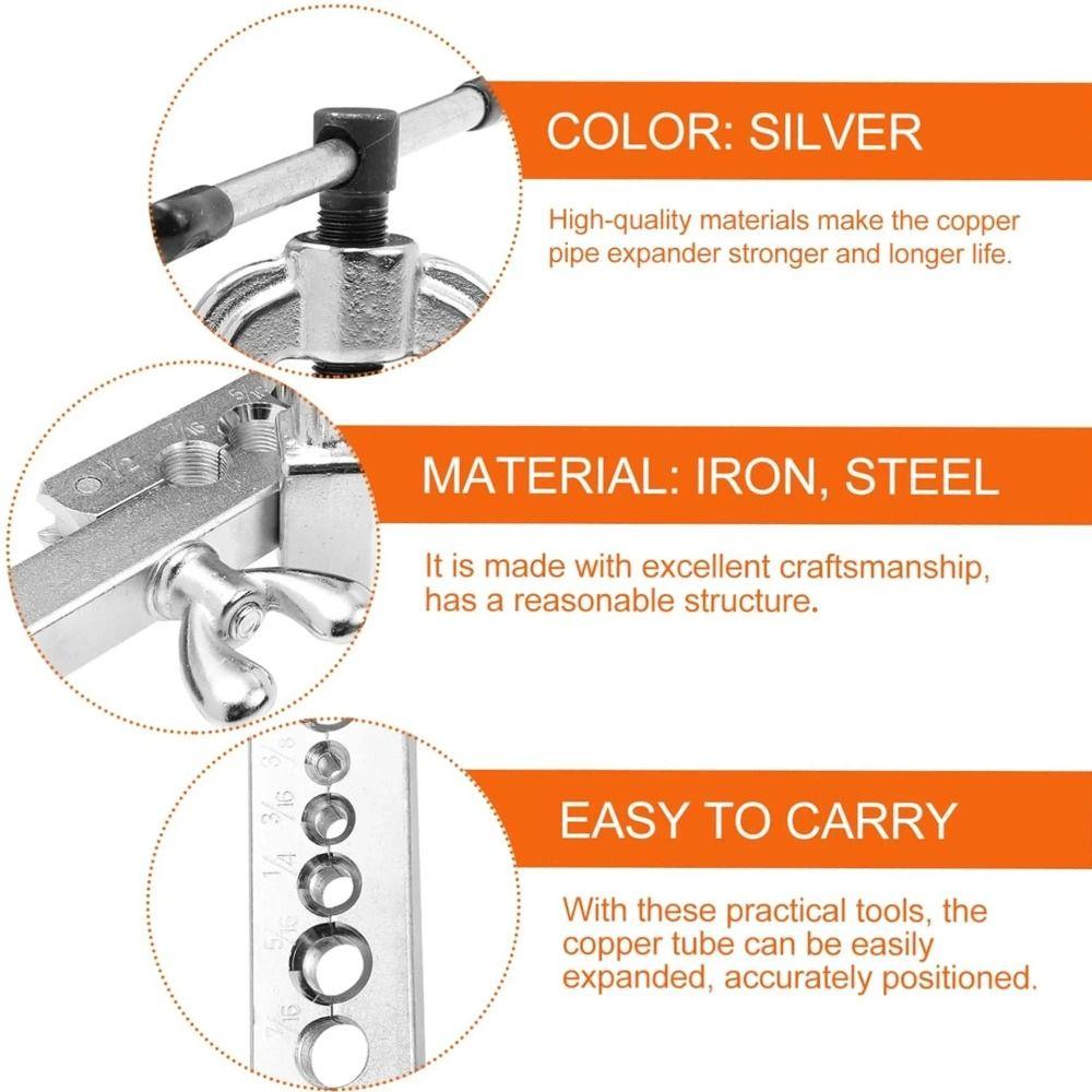 Silver Copper Tube Expander Metric/Inch Tubing Pipe Expander  Reaming Copper Tubes