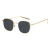 New retro texture fine grain metal square round sunglasses non-slip simple outdoor fishing self-driving sunshade sunglasses