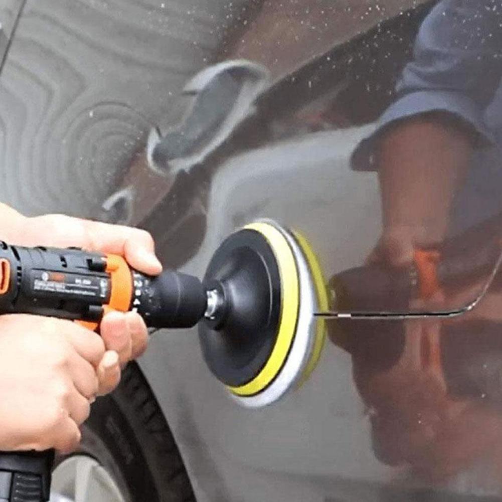 6PCS Car Polishing Pad Sponge Wool Polishing Disc Waxing 3/4inch Car Styling Polishing Disc With Backplate Drill Adapter Wholes