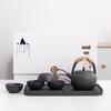Black Pottery Travel Kung Fu Tea Set