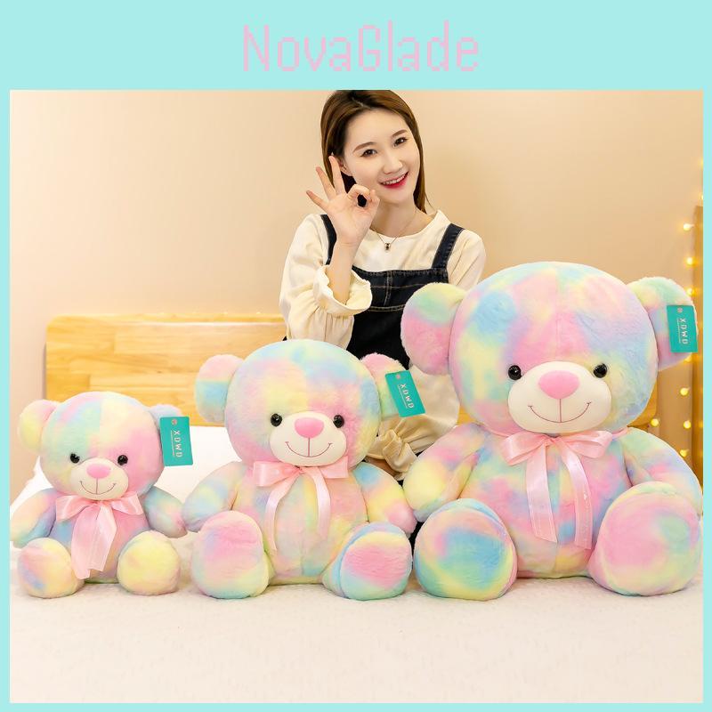 Entzückendes Regenbogenbär Plüschtier Weicher Kuschelbär Stofftier Perfektes Geschenk