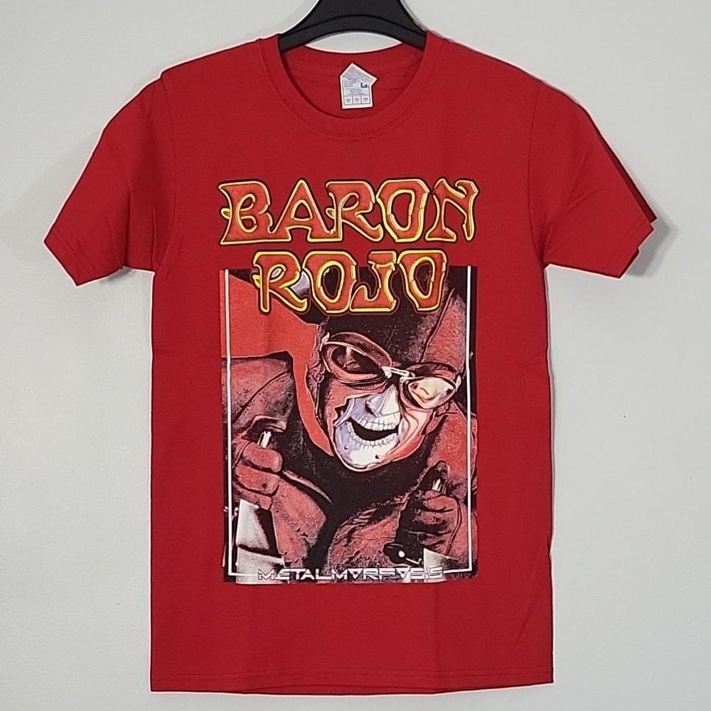 

BARON ROJO Metalmorfosis S SMALL T-Shirt Red Mens Band Logo Unisex T-Shirt XXL
