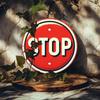 Vintage Floral Stop Sign Metal Wall Art 20x20 Inch, Retro Tin Sign with Pre-Drilled Holes, Waterproof Outdoor Decor for Home