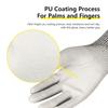 13G  High Quality Cut Resistant Yarns PU Palm Coated Level 5 Cut Proof Protection Anti-cut Safety Work Gloves