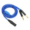 XLR to Dual 6.35mm Cable Stereo Low Loss Mono Plug XLR Male Y Splitter Cord for Mic Mixer Amplifier 3.3ft